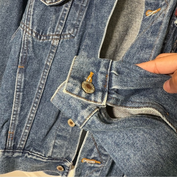 Hill Crop Japan Brand Vintage Trucker Denim Jacket Dark Blue Wash Size Medium - Picture 7 of 10